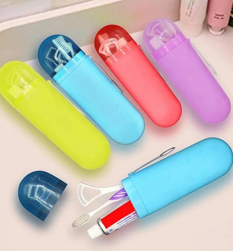 Toothbrush and Toothpaste Travel Storage Case and Organizer image