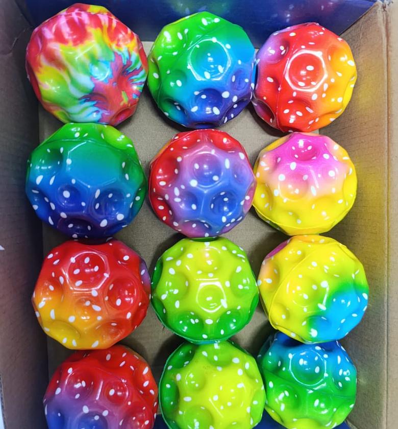 12pcs  Rainbow  Moon Ball Astro Jump Ball or Space Ball image