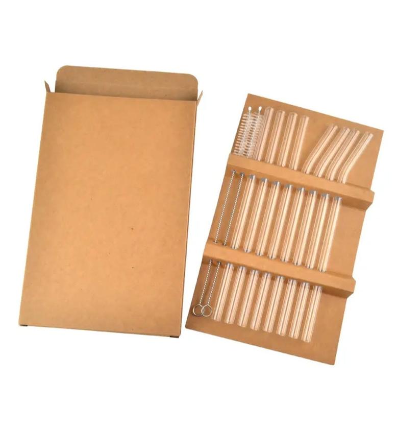 4pc Re-Usable Glass Straws image