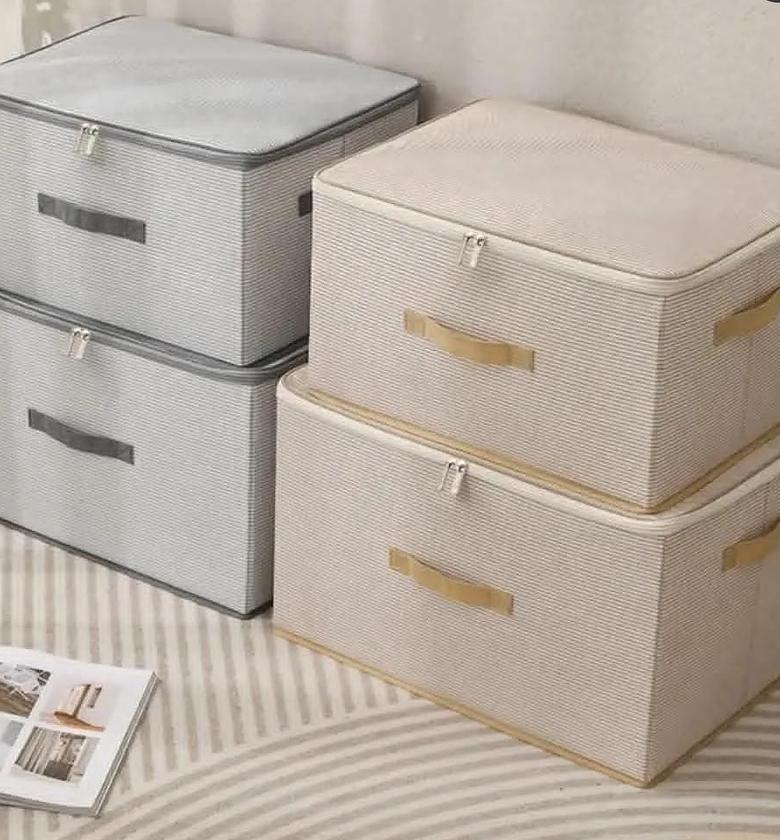 Large capacity foldable zipper storage box image