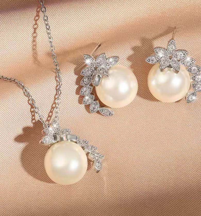 Ethereal Blossom Pearl Jewelry Set image