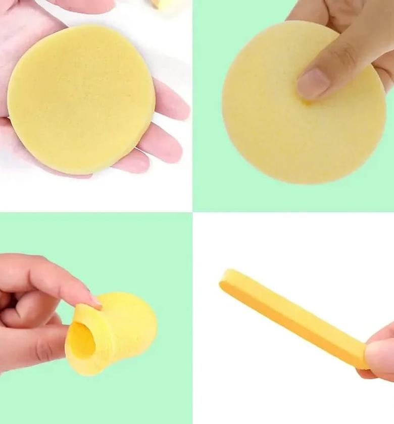 12pcs Set Face Compressed  lean sponge image