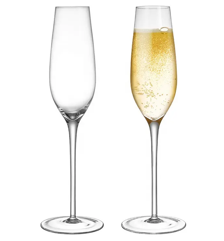 Long Stem Crystal Champagne Glasses – Set of 6 image
