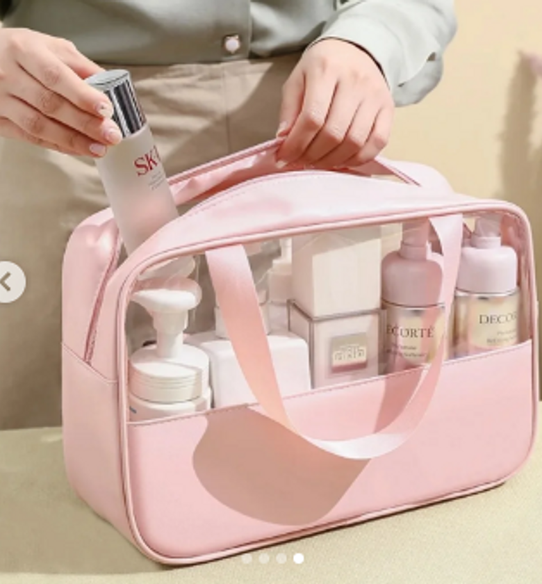 3 Pcs Waterproof Cosmetic & Toiletries Wash Bag Set image