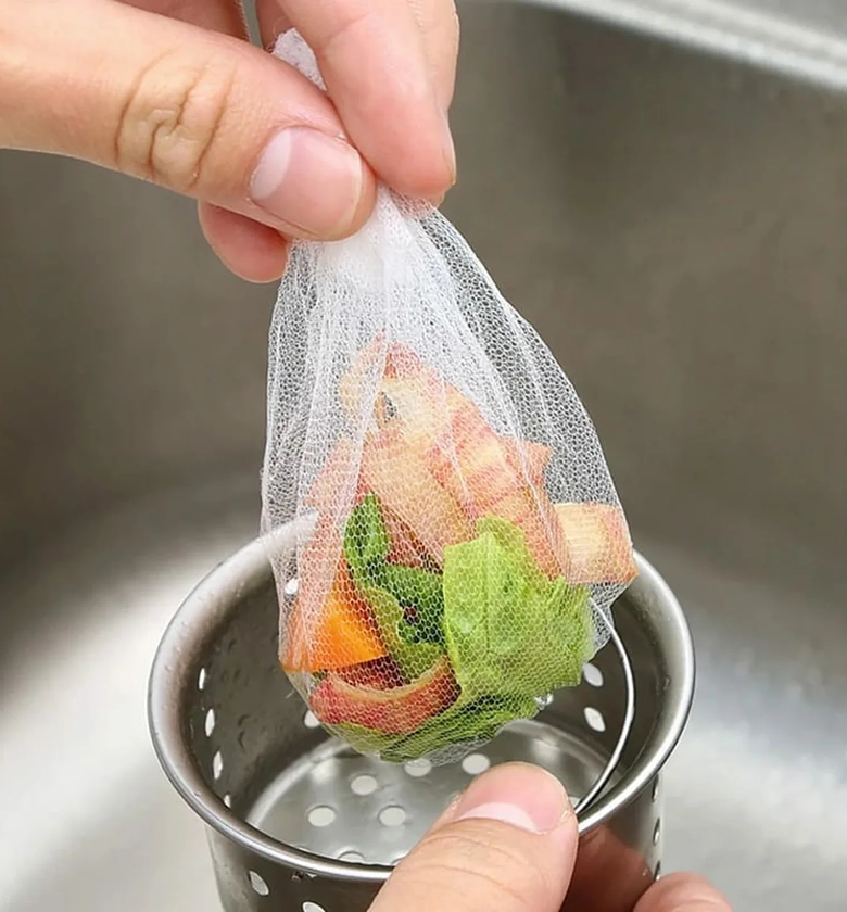 100-Piece Set Disposable Fine Mesh Sink Strainer Trash Bags image