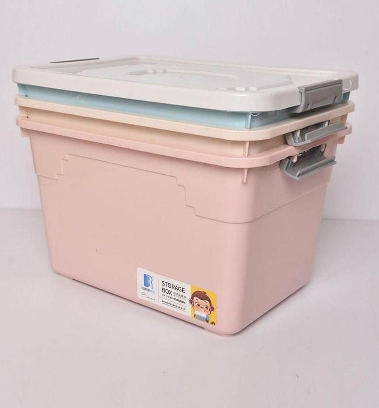 Large 80L Plastic Storage Box with Lid, Organizer image