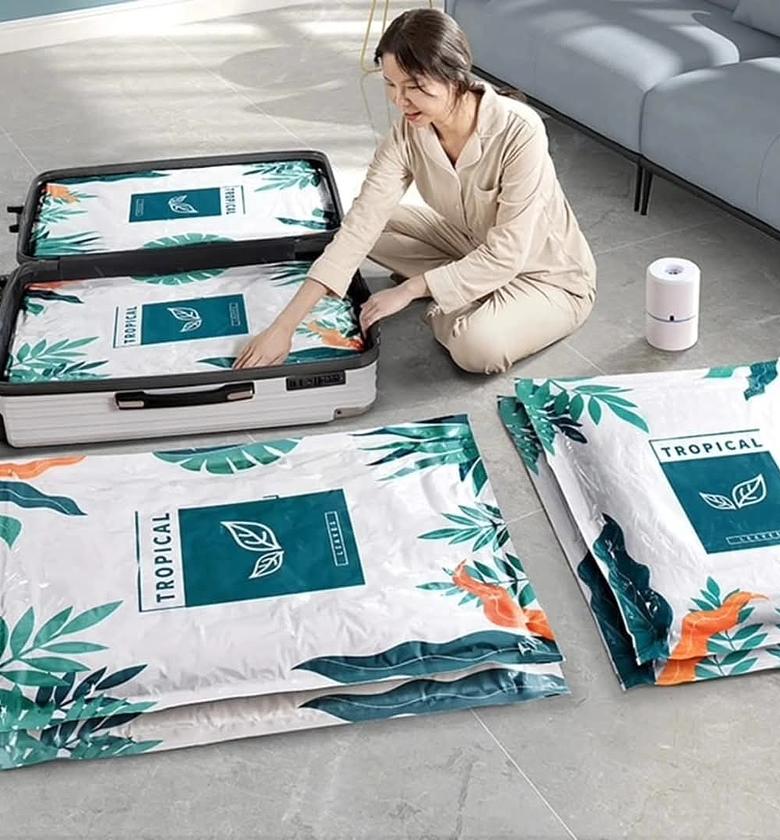 10pcs Vacuum Compression Storage Bags With Electric Pump image