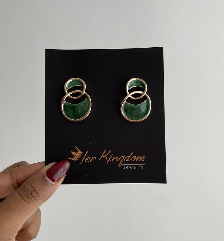Frella Earrings (Green) image