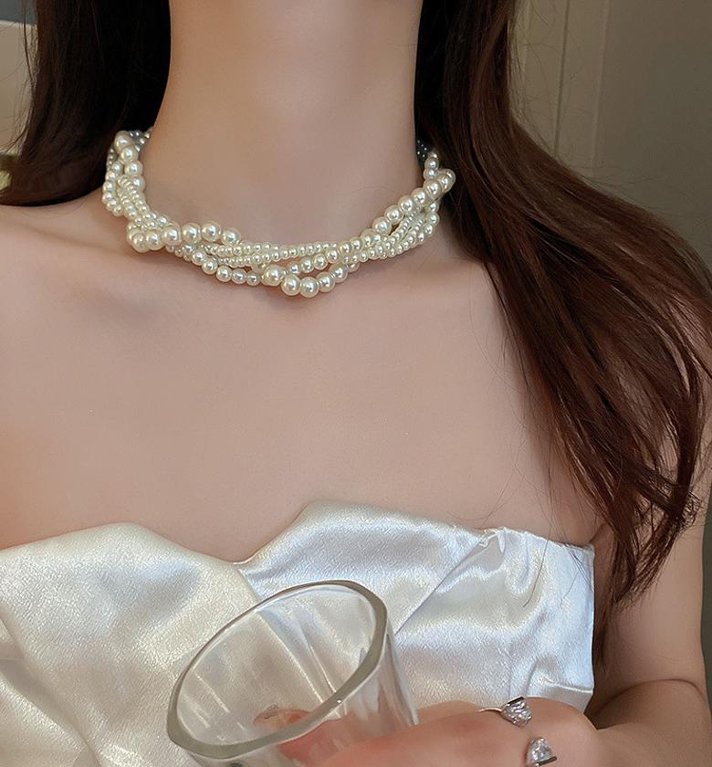 Pearl elegant multi-layer necklace  image