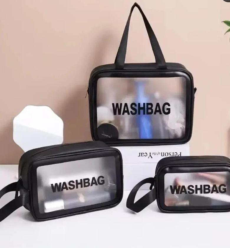 3 Pcs Waterproof Cosmetic & Toiletries Bag Set image