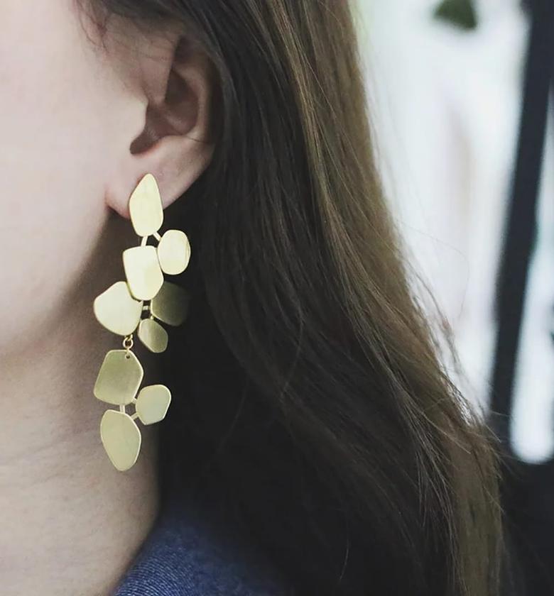 Leaf drop earrings  image