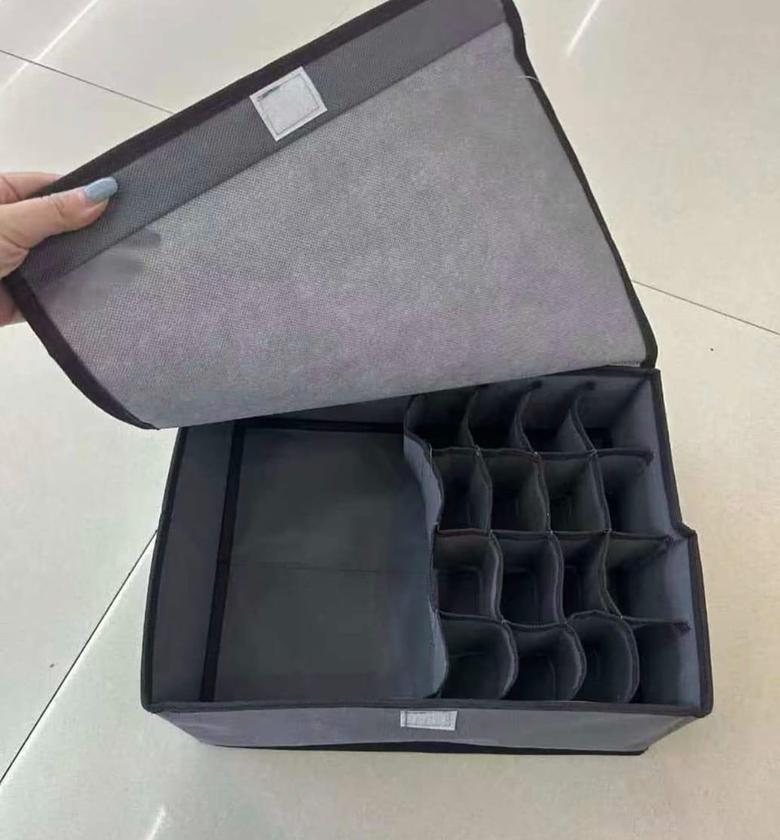 Deluxe 17-Grid Undergarment Organizer with Lid image
