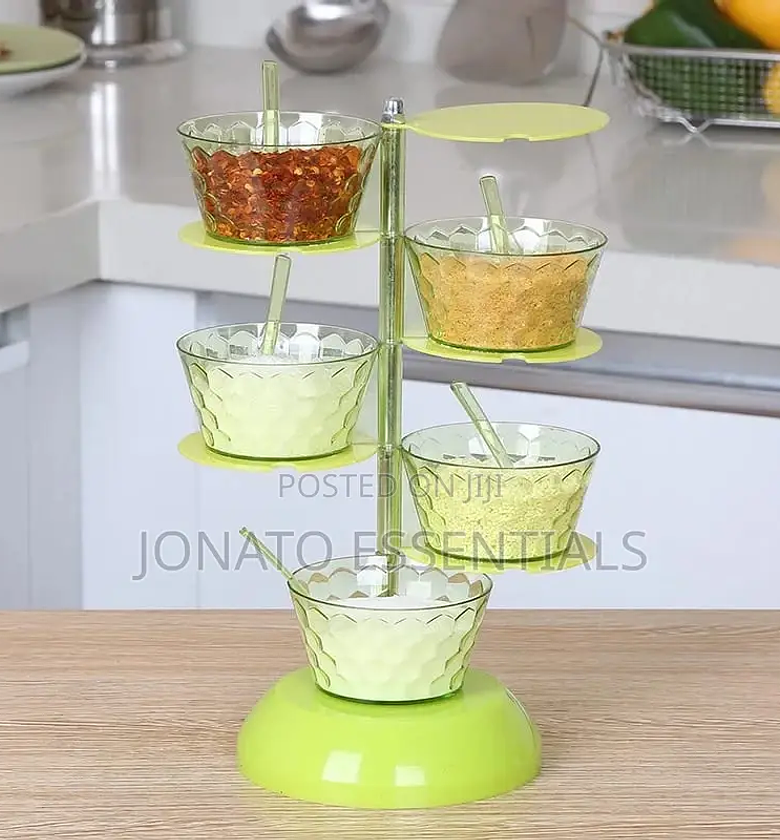 5 Layer Rotating Spice Seasoning Stand image