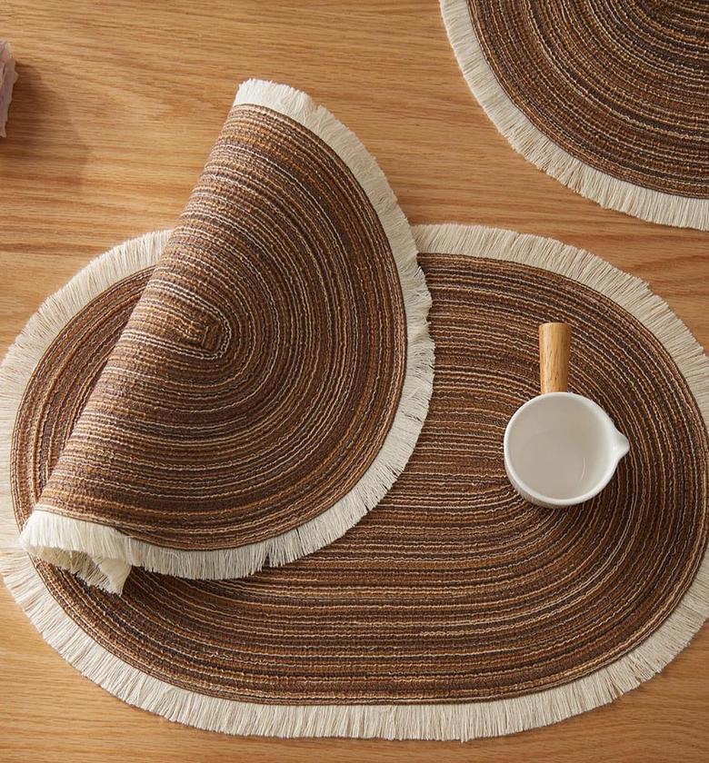 Round Elegant Braided table mats 6pcs image