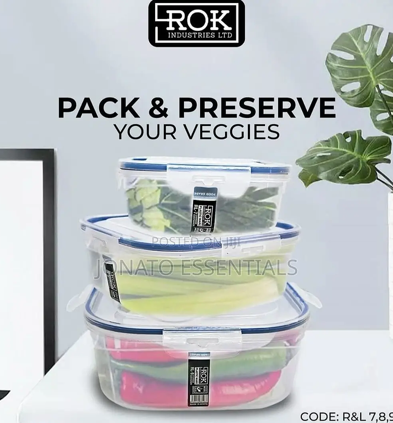 1L ROK Clip Lock Square Container Box image