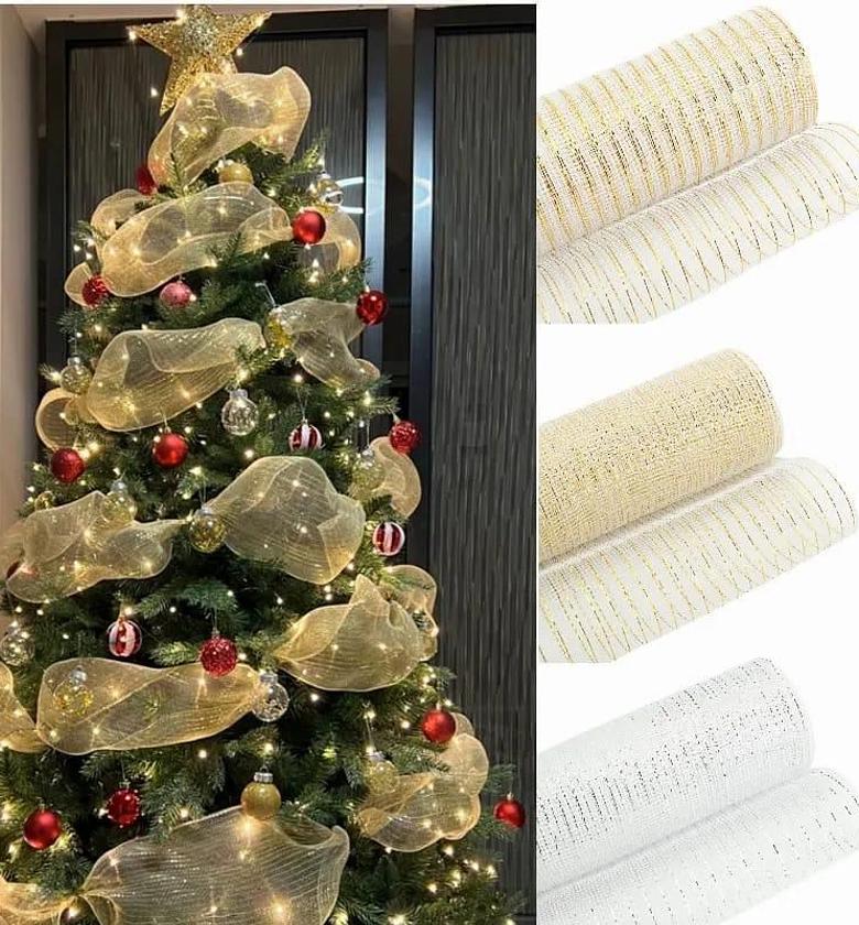 Opulent Weaver Metallic Mesh Ribbon Roll image