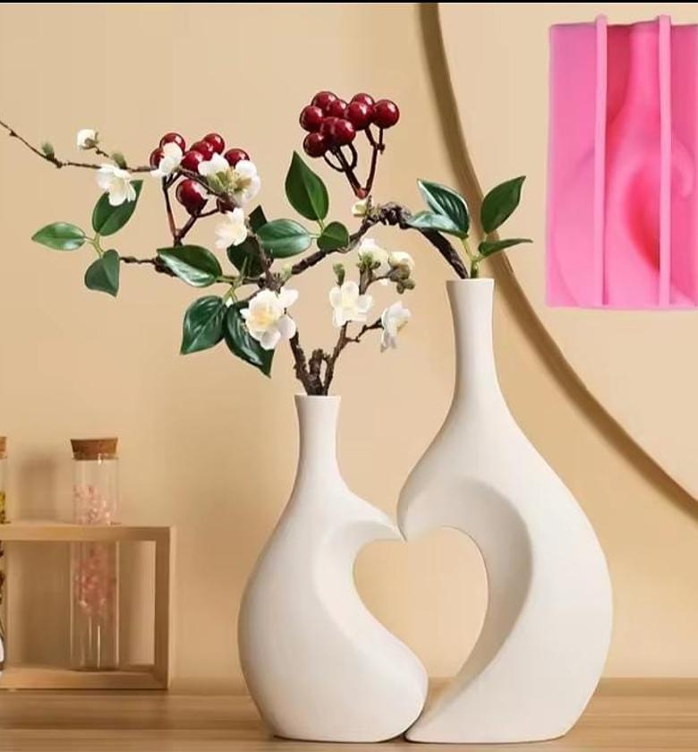 2 in 1 deco heart shaped flower vase image