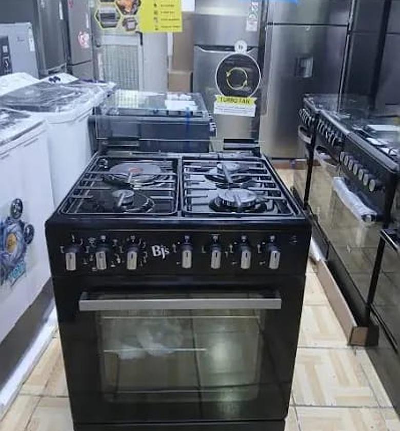 BJS Cooker, Elegance Model 60×60 3+1 Electric/Gas Cooker – W/ Turbo Fan – Oven 60L Capacity image