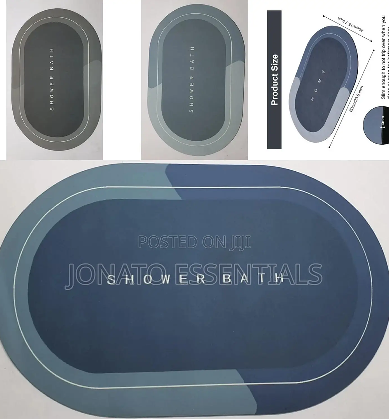 Antislip Rubber Bottom Bathroom Door Mat image