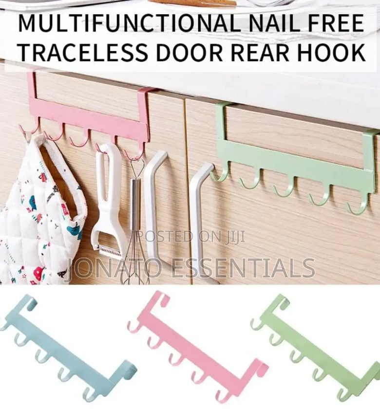 Over the Cabinet Door Hooks, Hanger and Organizer image