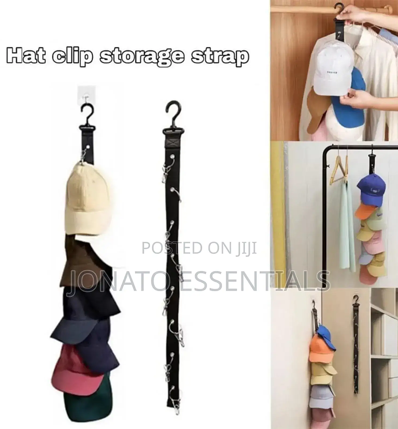 8 Clip Hats and Caps Organizer With 8 Clips image