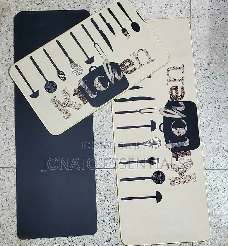 2pcs Antislip Kitchen Mat With Rubber Bottom image