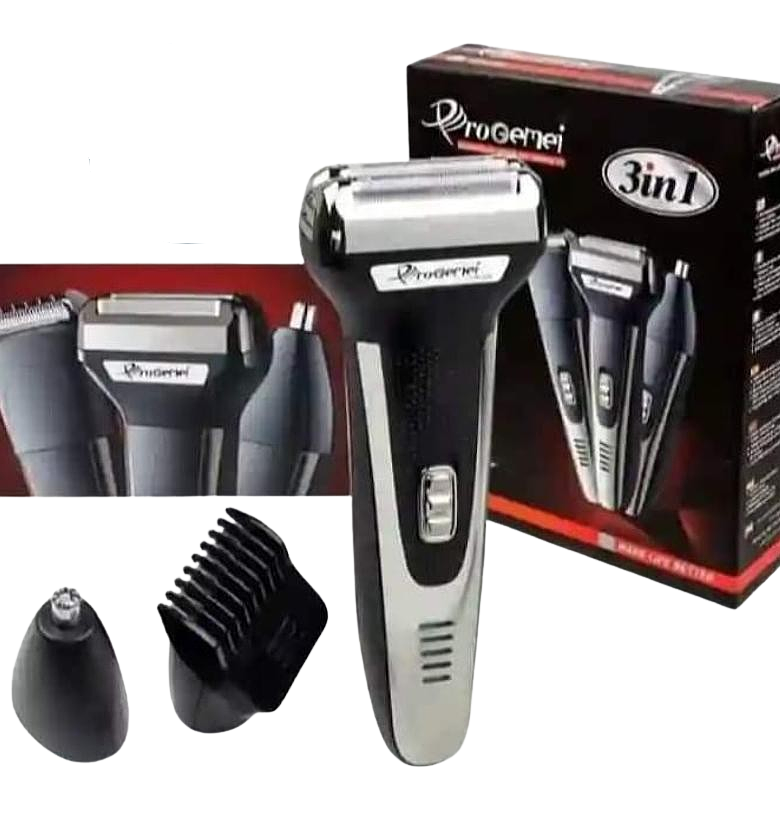Geemy New 3in1 Rechargeable Hair Clipper ,Shaver, Nose Trimmer Set image