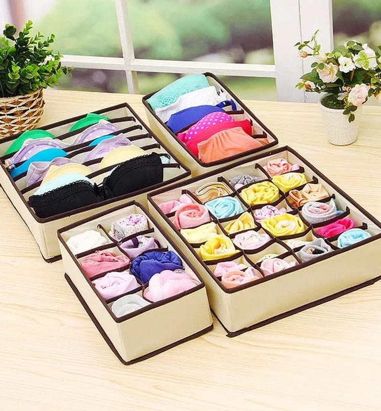 4 in 1 Undergarments Organizer, Bras, Socks, Ties Organizer image