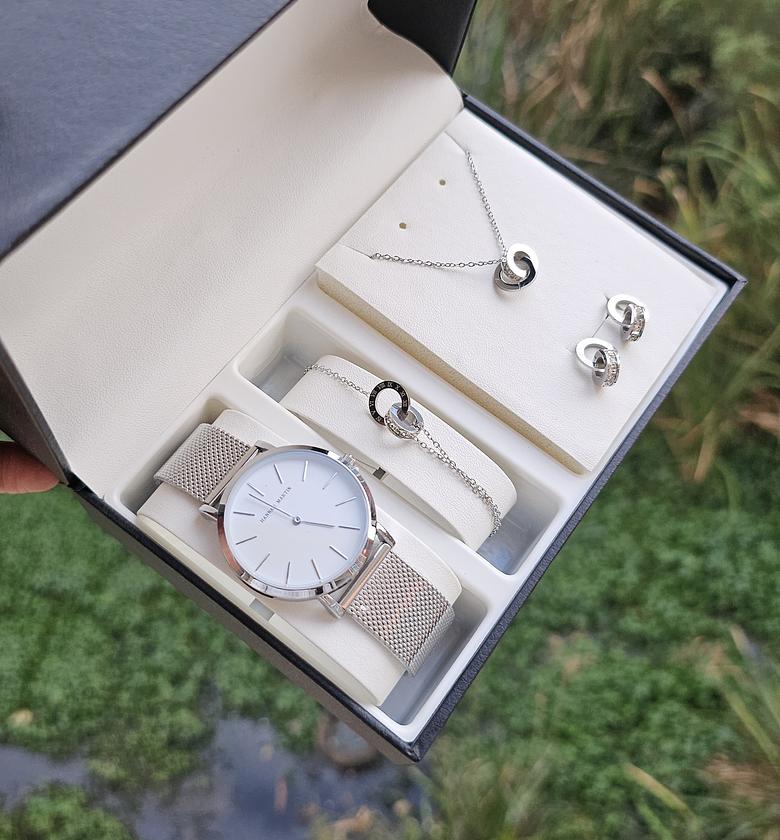 Silver watch set. image