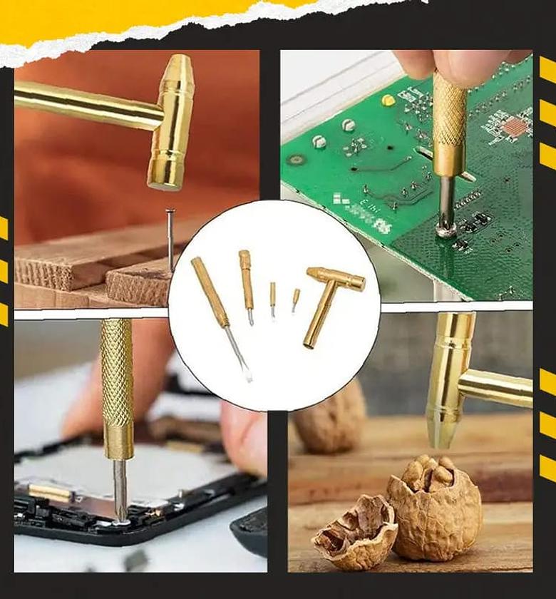 5 in 1 Multifunction Mini Hammer and Screwdriver Hand Tools Set  image