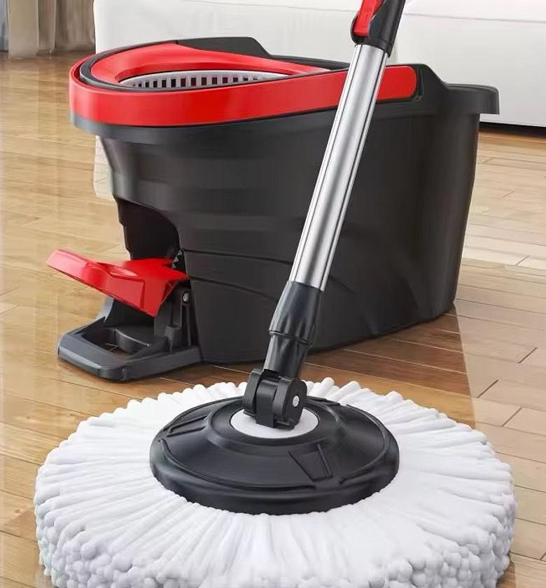 Pedal Spin Mop & Bucket Set – 360° Swivel Microfiber Cleaner image