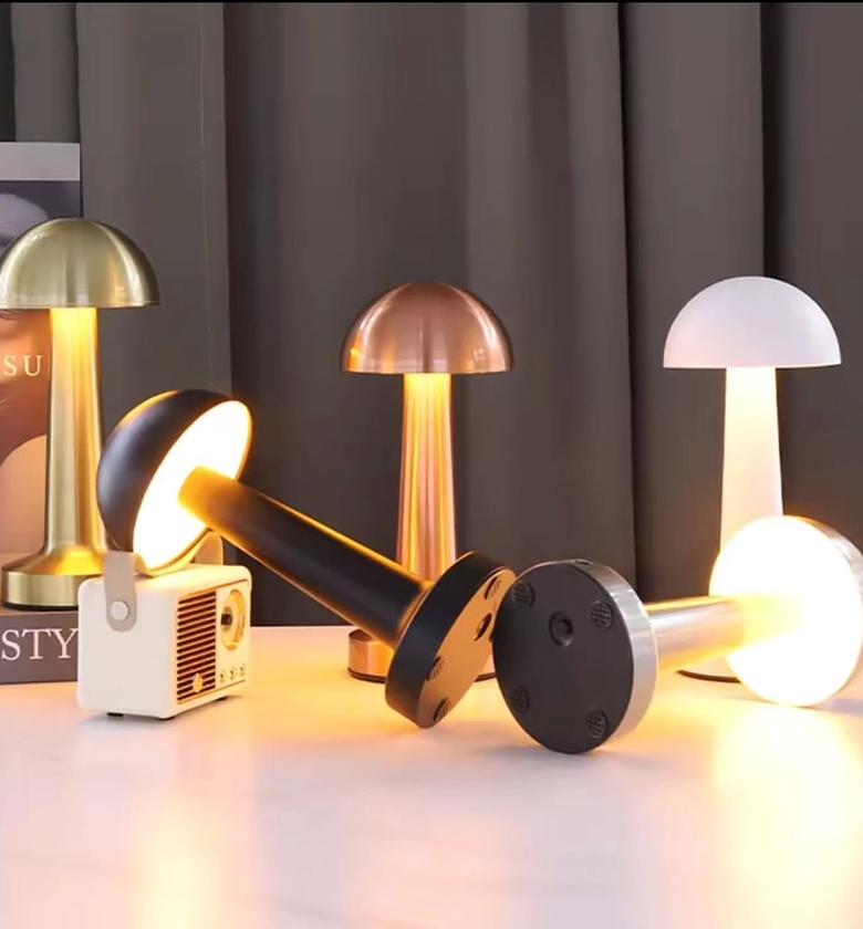 Portable Touch-Activated LED Night Light (Mushroom & Dumbbell Shapes) image