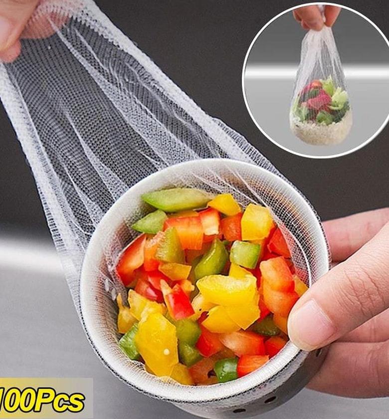100pc Disposable Sink Filter Mesh Bags, Sink Strainer image