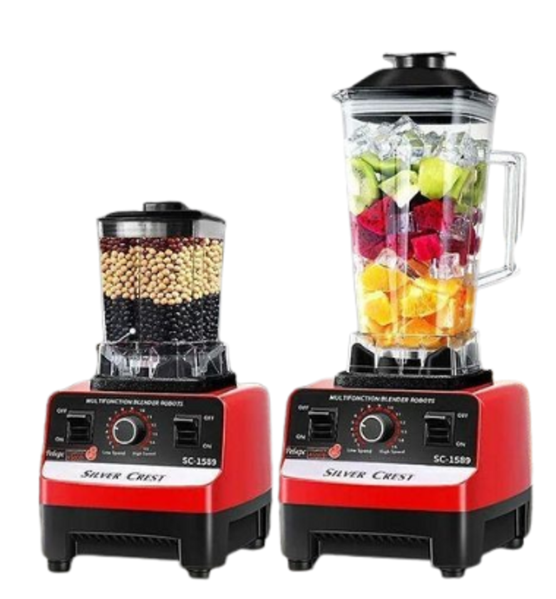 Silver Crest 2 in 1 Heavy Duty Commercial Blender with Grinding Machine, 4500W image