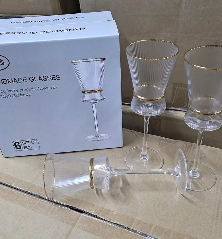 Elegant Crystal Wine Glass and Champagne Glass flutes image