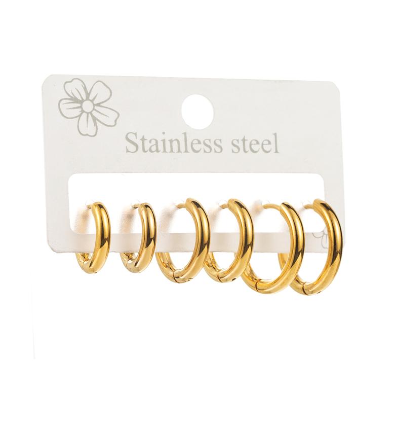 Gold hoop stack image