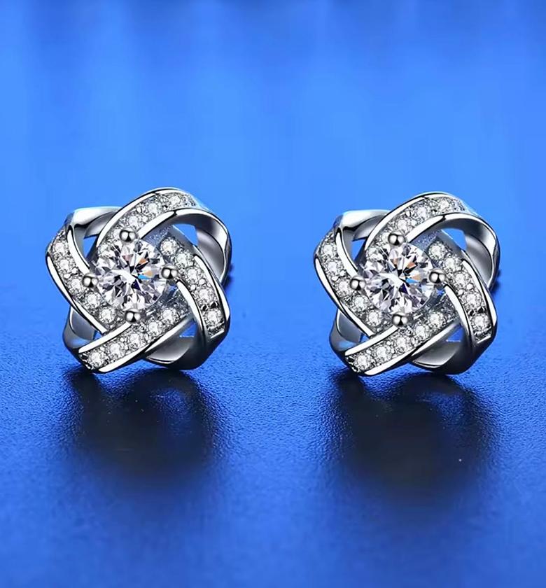 Celestial Knot Sterling Stud Earrings image