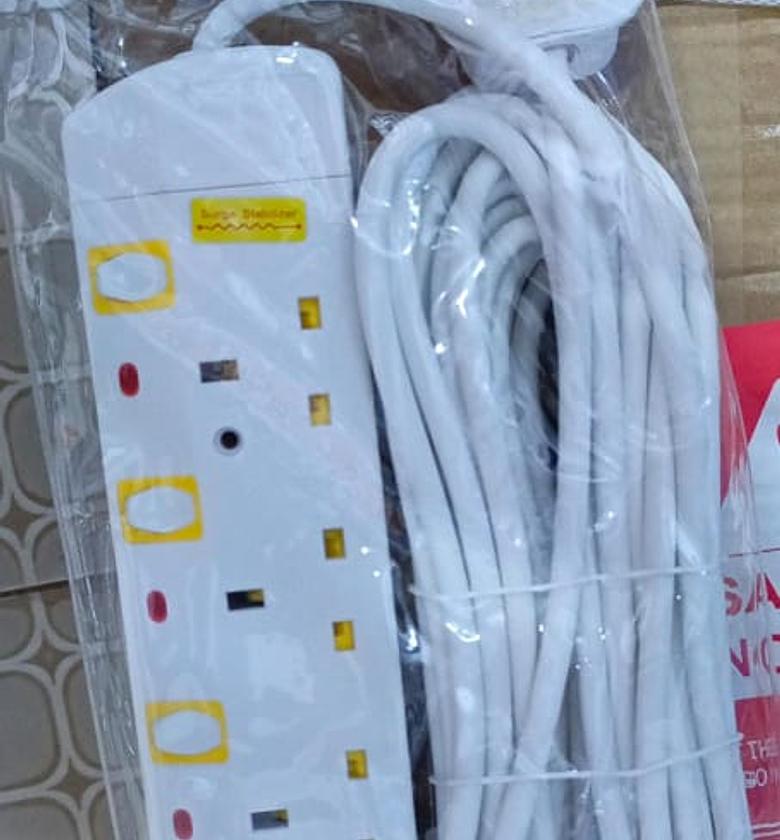 5Way Socket Power Extension Cable 10m Long image