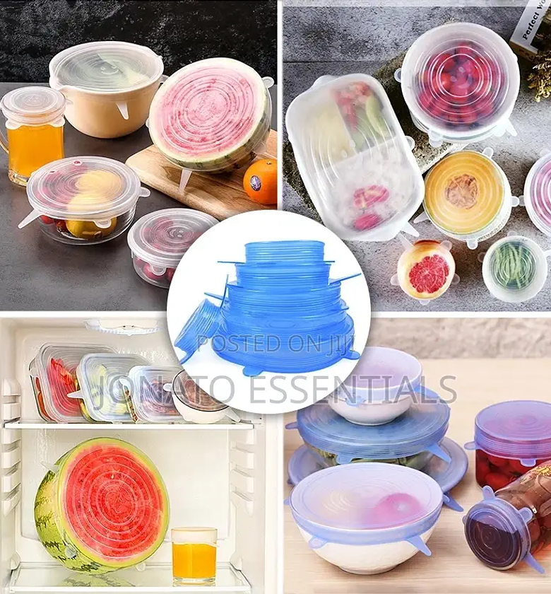 6pcs Silicone Food Covers, Stretch Silicone Cover image