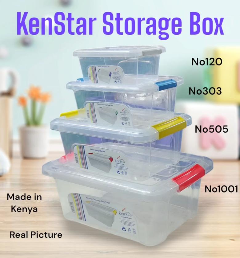 Kenstar Plastic Storage Box Clear With Lid image