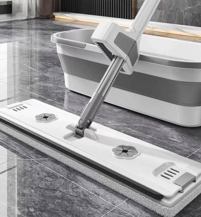 Bucket mop Household Flat Mops Hand-free Mop image