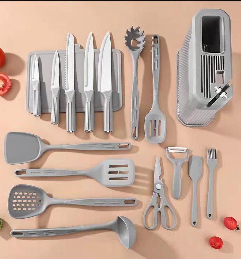 17-Piece High-Quality Silicone & Stainless Steel Kitchen Utensil Set image