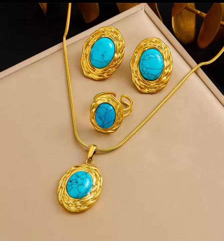 Azure Horizon Turquoise Jewelry Set image