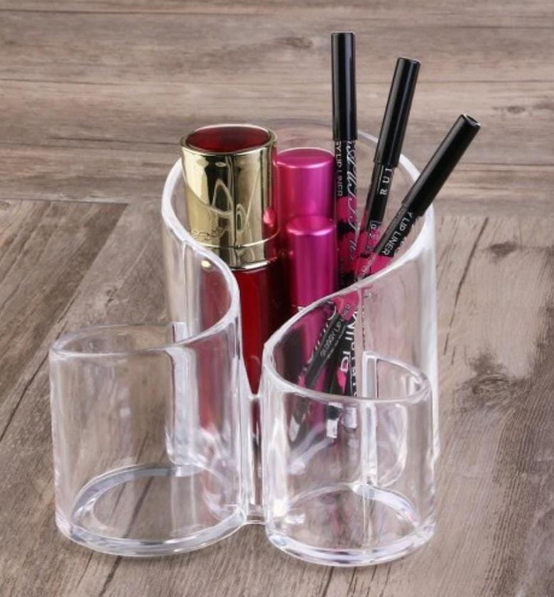 Multipurpose cosmetic 3 compartment brush organizer  image