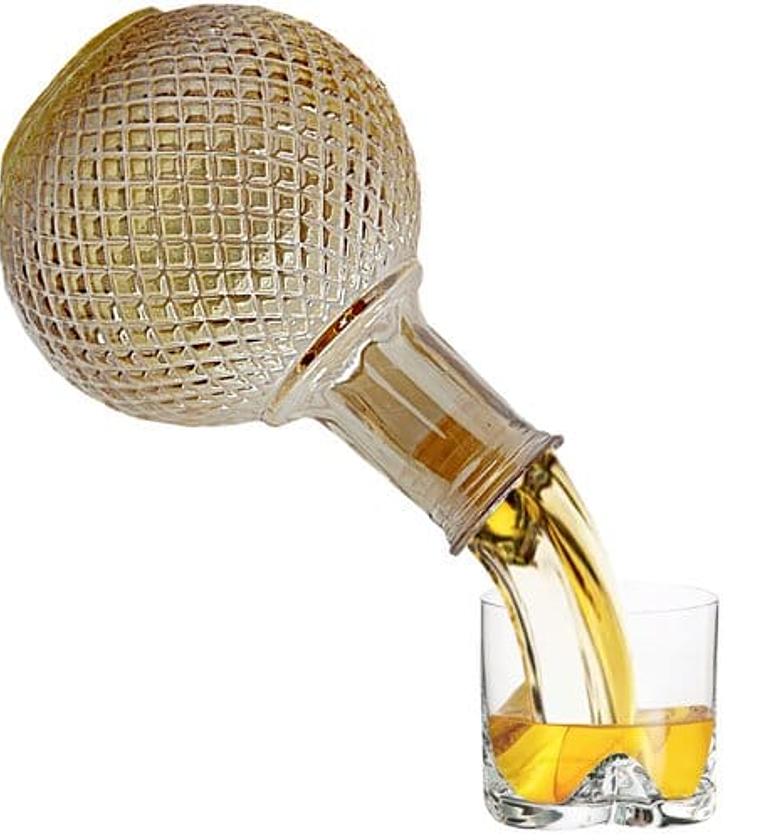 Decanter round gold  image