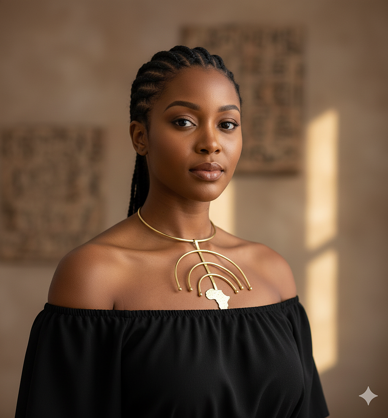 Mizizi Brass Choker image