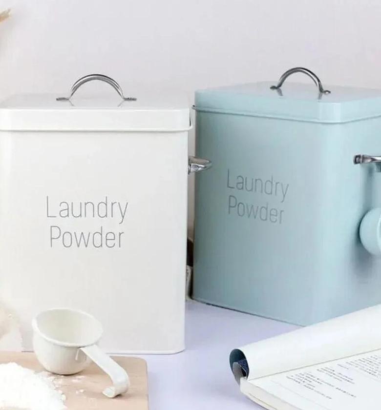 Alloy laundry powder tin image