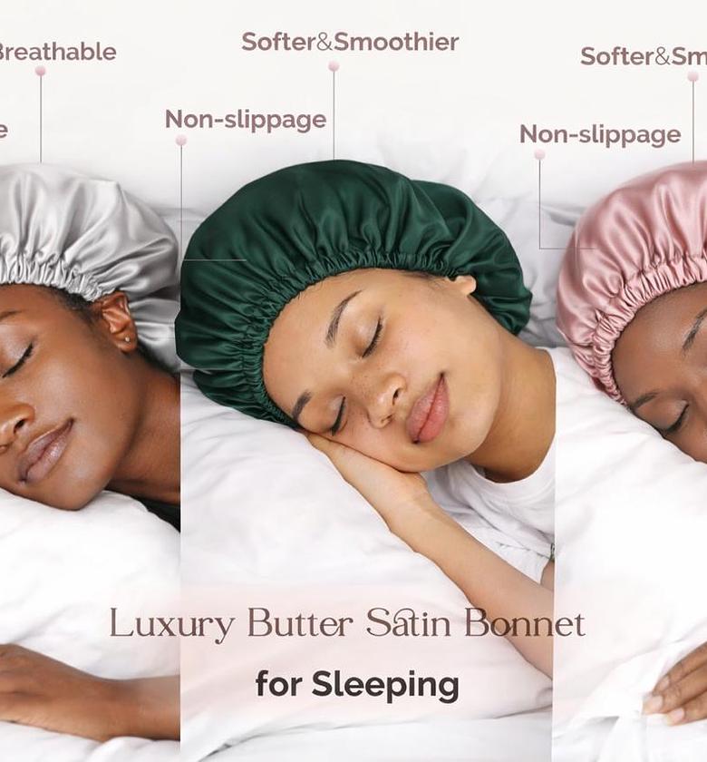 Silk hair bonnet  image