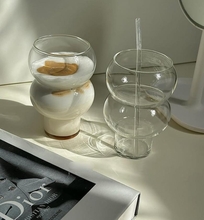 Celestial Gourd Stacked Glass Tumbler (550ml) - 6pcs image