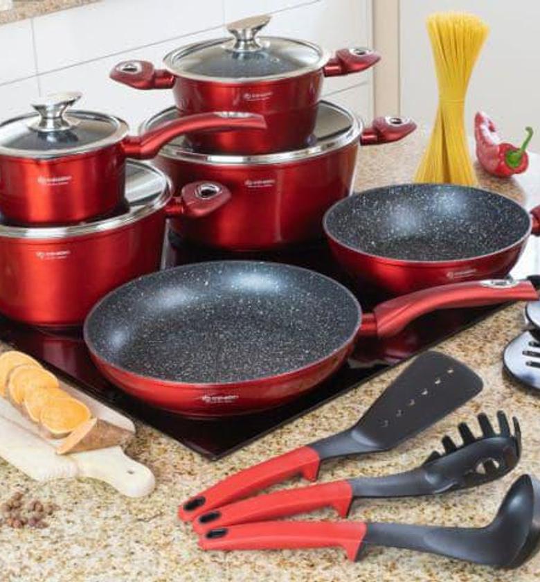 Cookware. Eden burg 15pc Cookware Set image